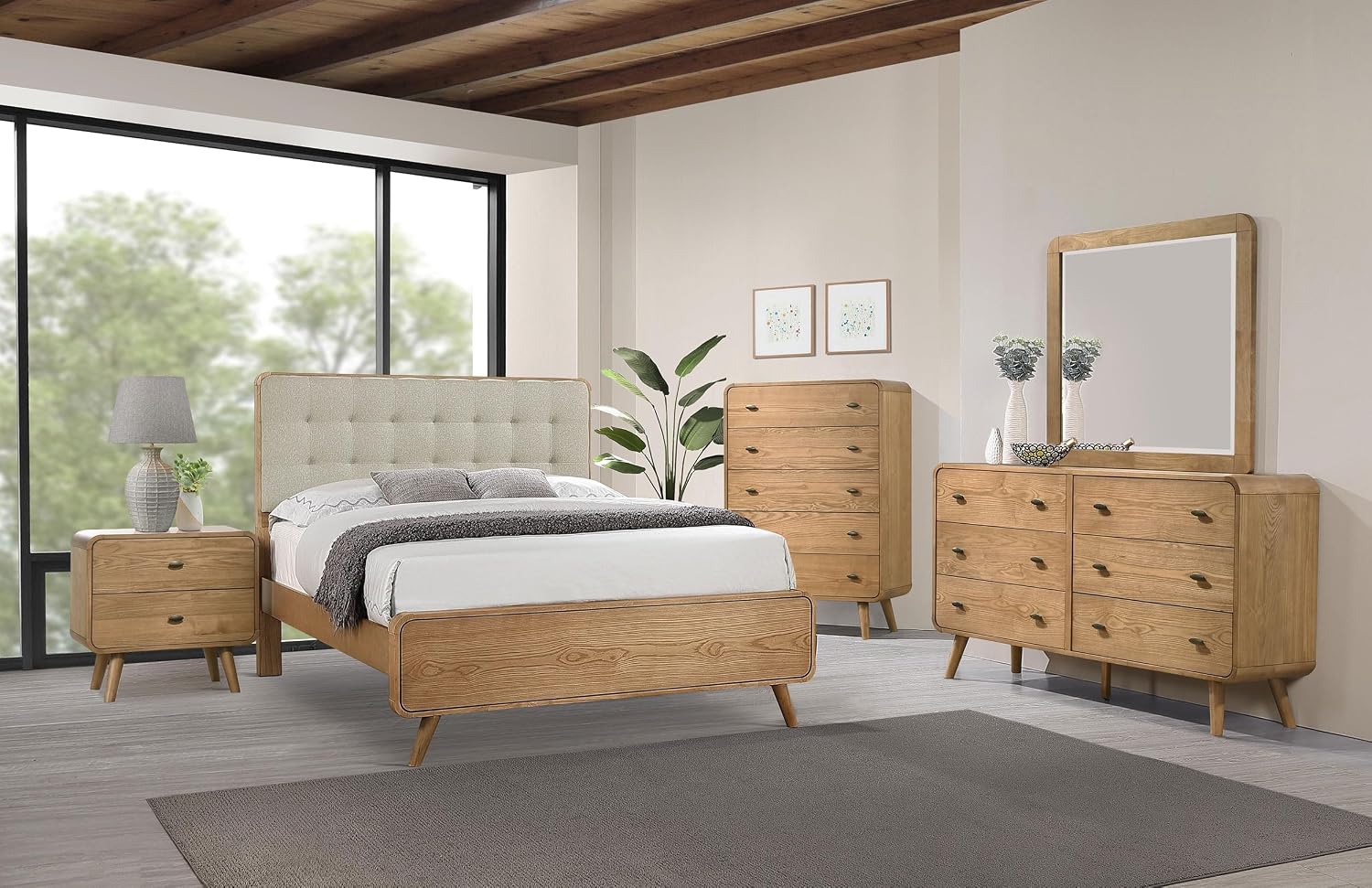 Coaster Home Furnishings Robyn 5-Piece Queen Bedroom Set Light Ash