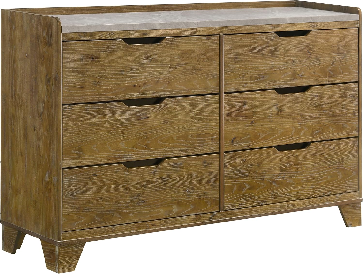 Coaster Home Furnishings - Henderson - Wood - 4-Piece Bedroom Set with Bookcase Headboard, USB Charging and Rustic Style - Bedroom - Queen Size - Medium Oak - 222971Q-S4