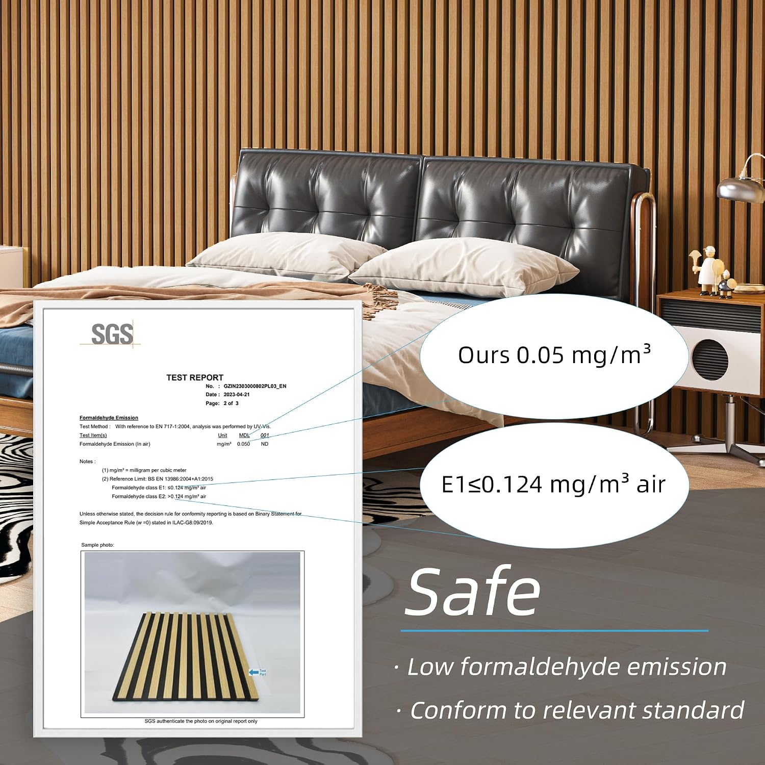 Art3d 2 Pack 94.5 x 24 inch Wood Slat Acoustic Panels for Wall & Ceiling - 31 sq.ft 3D Fluted Sound Absorbing Panel with Wood Finish, Teak
