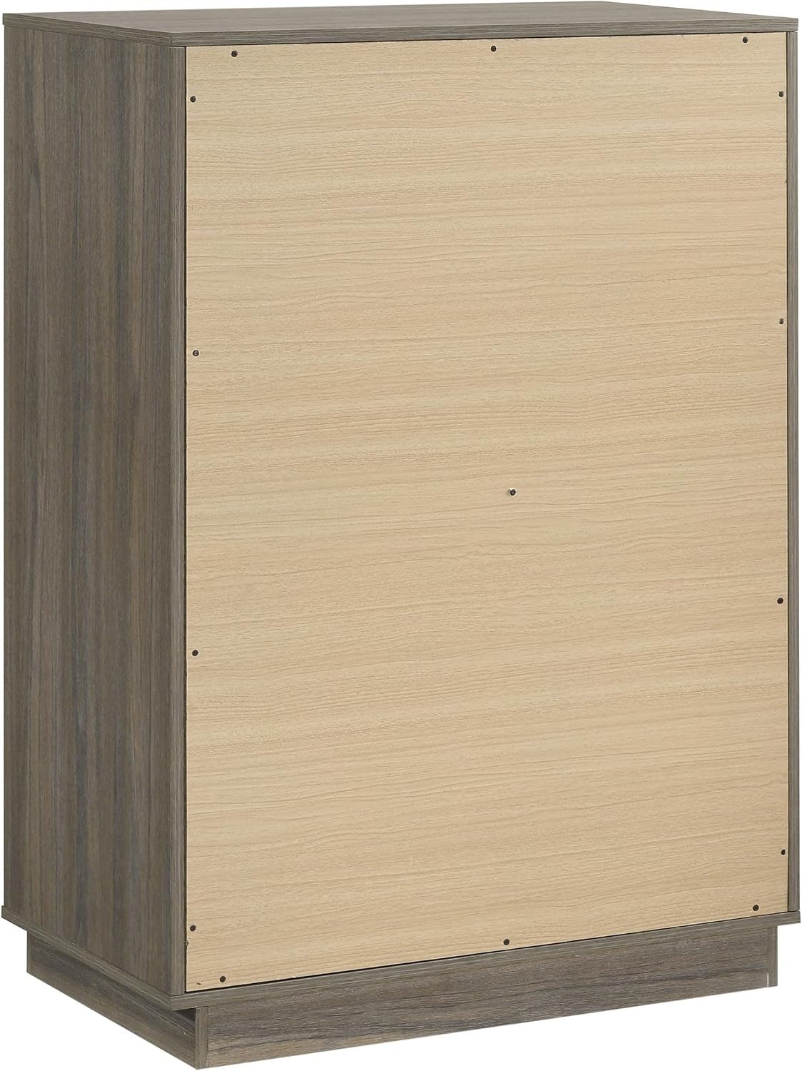 Coaster Home Furnishings Fenwick Contemporary 5-Piece Bedroom Set Queen Size Bookcase Bed Frame 48-inch Headboard Grey Oak/Almond 224981Q-S5