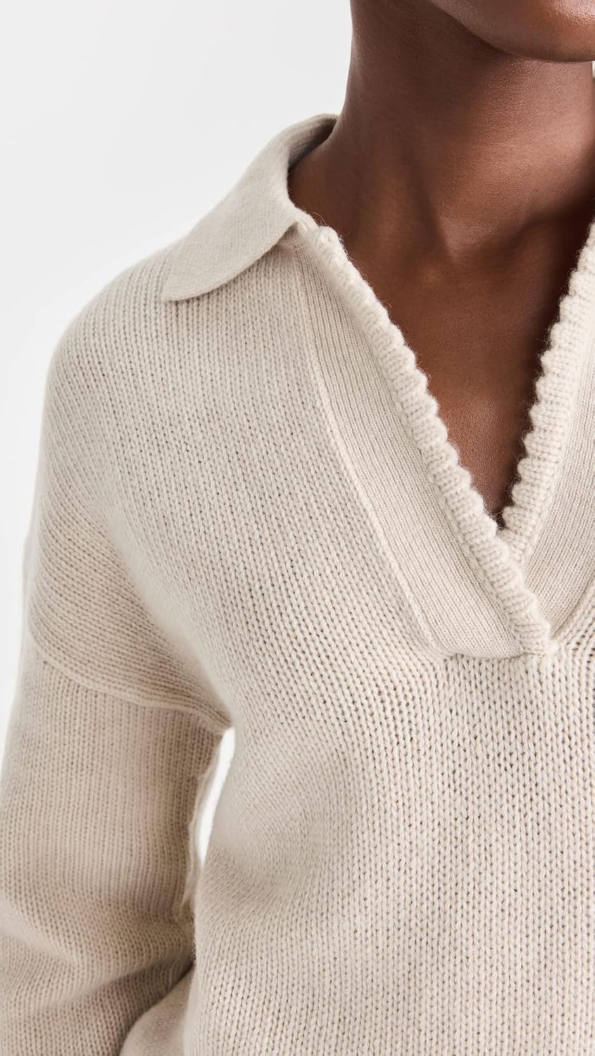Theory Women's Scallop Polo Sweater