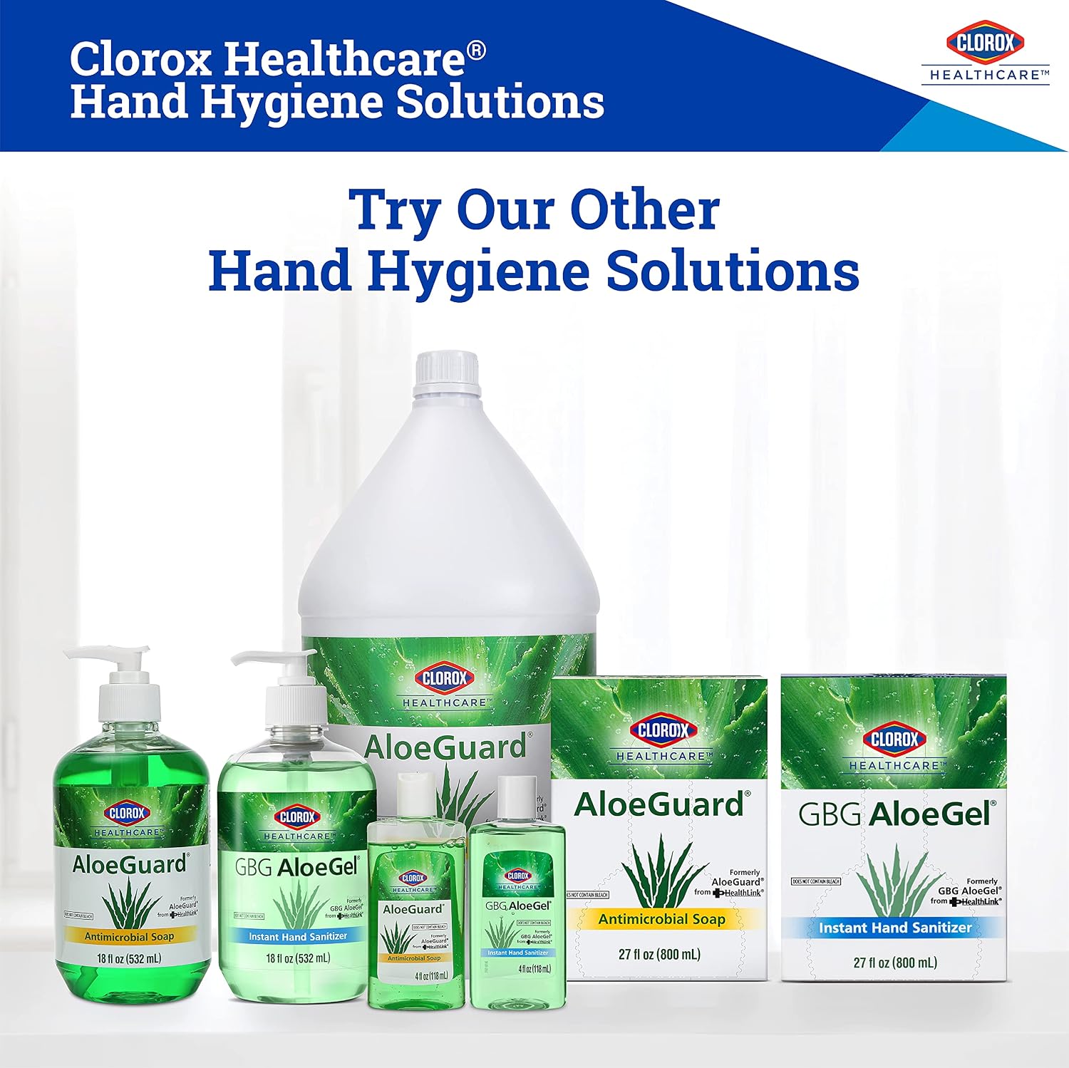 Clorox Healthcare GBG AloeGel Hand Sanitizer Gel, Bleach-Free Moisturizing Sanitizer with 64% Ethyl Alcohol, Aloe Vera and Vitamin E - FDA Registered, Travel Size, 4 Fl Oz - 24 Pack
