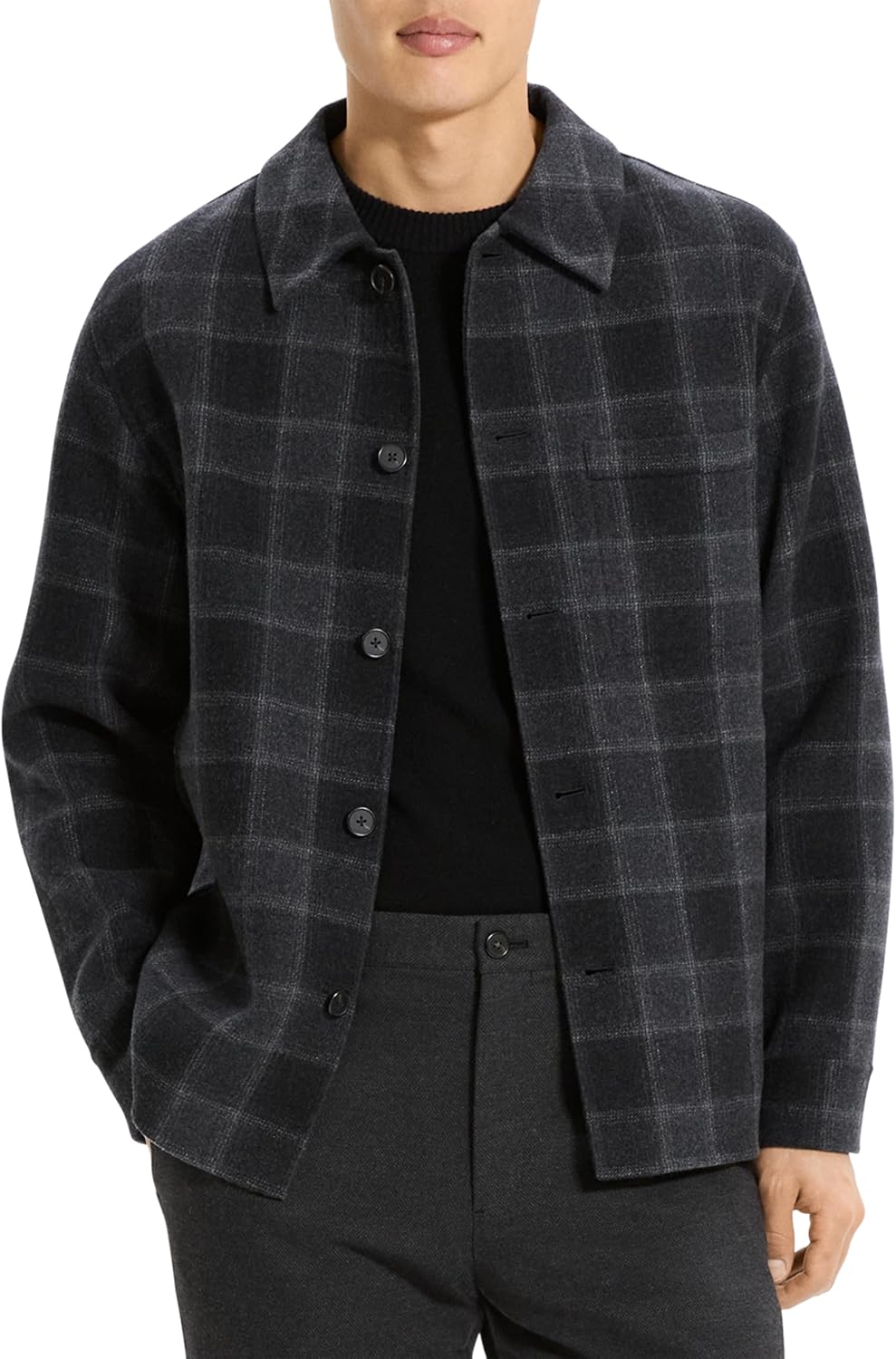 Theory Men's WP Overshirt in New Divide Check
