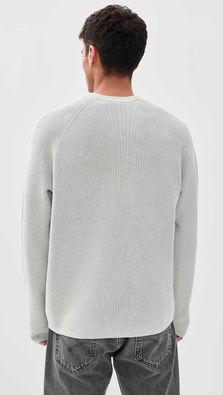 Theory Men's Washed Crew Neck Sweater