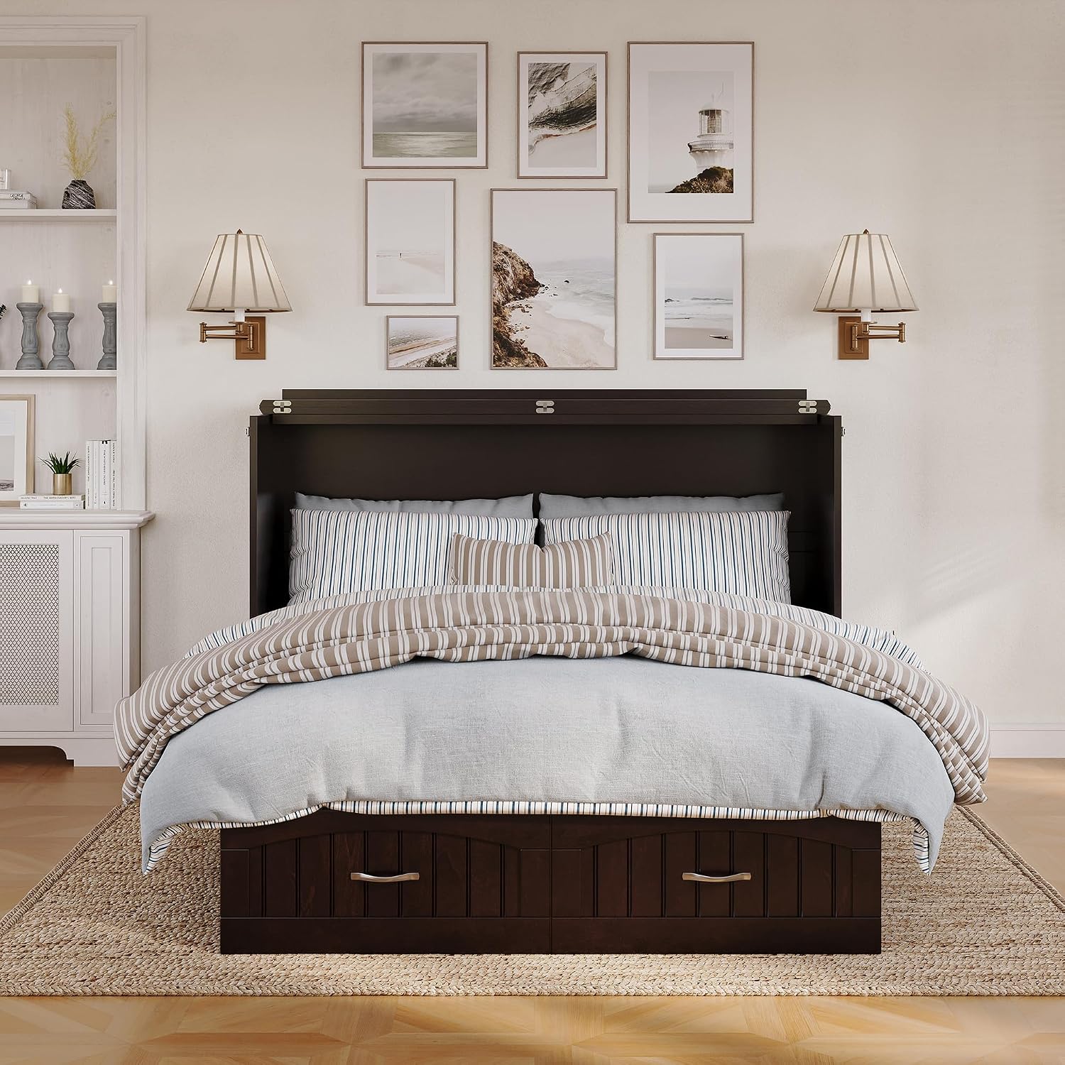 AFI Nantucket Murphy Bed Chest, Queen, Espresso