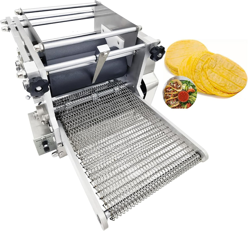 TECHTONGDA Electric Tortilla Press 4-5/8' Commercial Tortilla Tacos Maker Automatic Mexico Corn Tortilla Making Machine Heavy Duty Chapatti Machine 1500-2000pcs/h