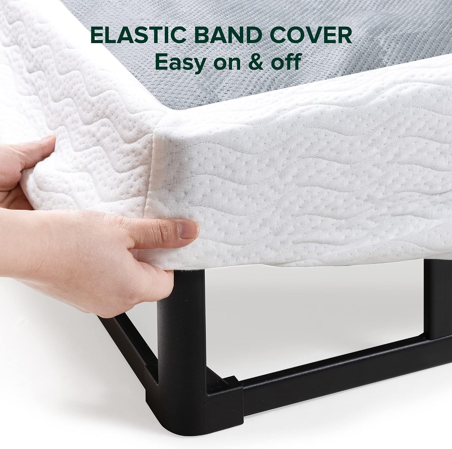 Zinus 9 Inch California King Metal Smart Box Spring with Quick Assembly, Mattress Foundation, Strong Metal Frame, Easy Assembly