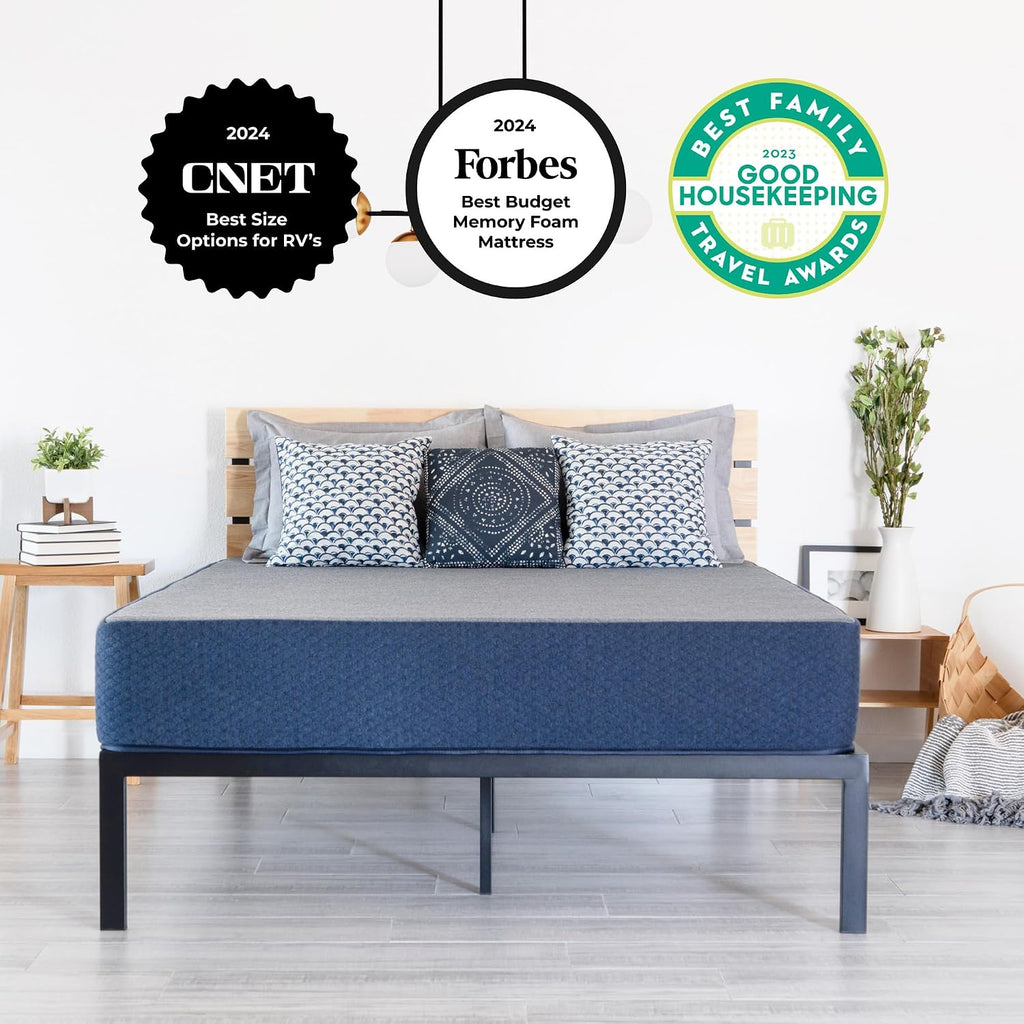 DREAMFOAM Brooklyn Bedding Copperflex Essential 12' Gel Memory Foam Mattress with Stain Protection, Twin |Made in Arizona