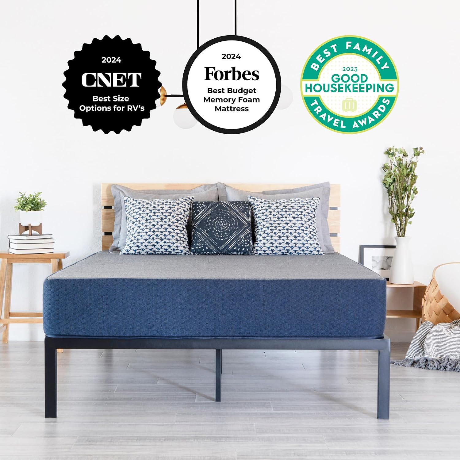 DREAMFOAM Brooklyn Bedding Copperflex Essential 12' Gel Memory Foam Mattress with Stain Protection, Twin |Made in Arizona
