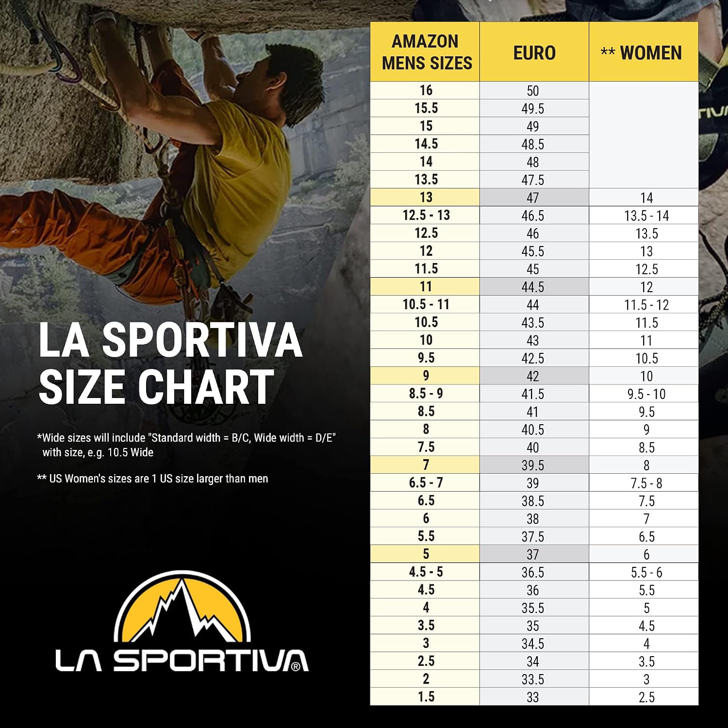 La Sportiva Mens Theory Performance Rock Climbing Shoes, Yellow/Black, 8.5