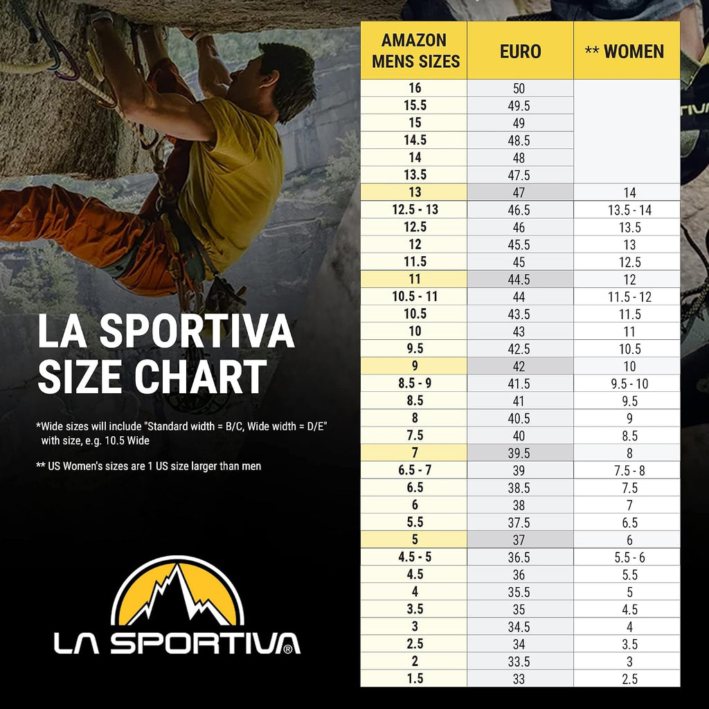 La Sportiva Mens Theory Performance Rock Climbing Shoes, Yellow/Black, 10