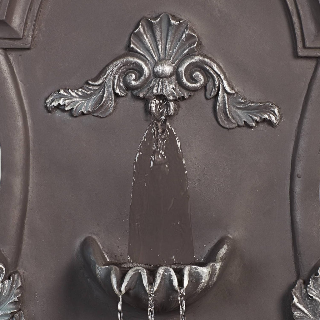 San Pablo Ornate 33' High Large Italian Indoor Outdoor Decor Gray Resin Wall Fountain Tiered Waterfall Basin Water Feature for Outside Garden Patio Yard Backyard Porch Deck - John Timberland