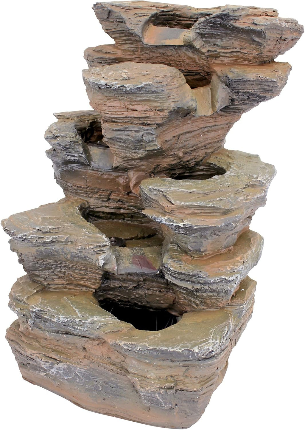 Design Toscano Devil's Thumb Falls Illuminated Garden Fountain, Full Color , 10 x 13 x 17.5 inches