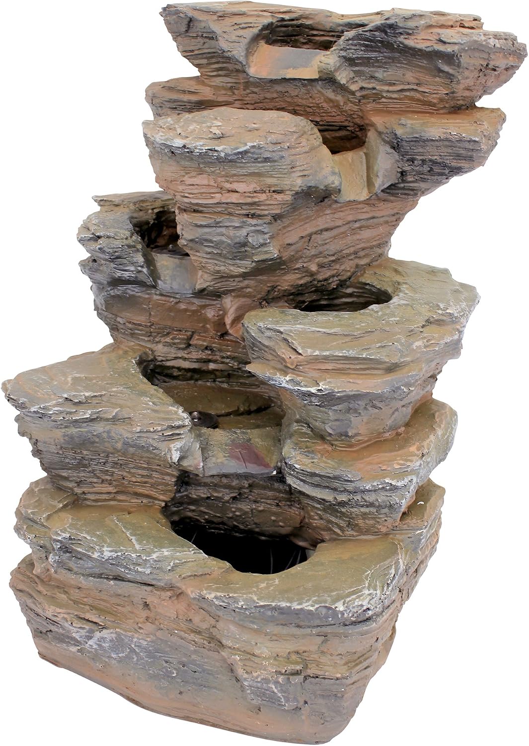 Design Toscano Devil's Thumb Falls Illuminated Garden Fountain, Full Color , 10 x 13 x 17.5 inches