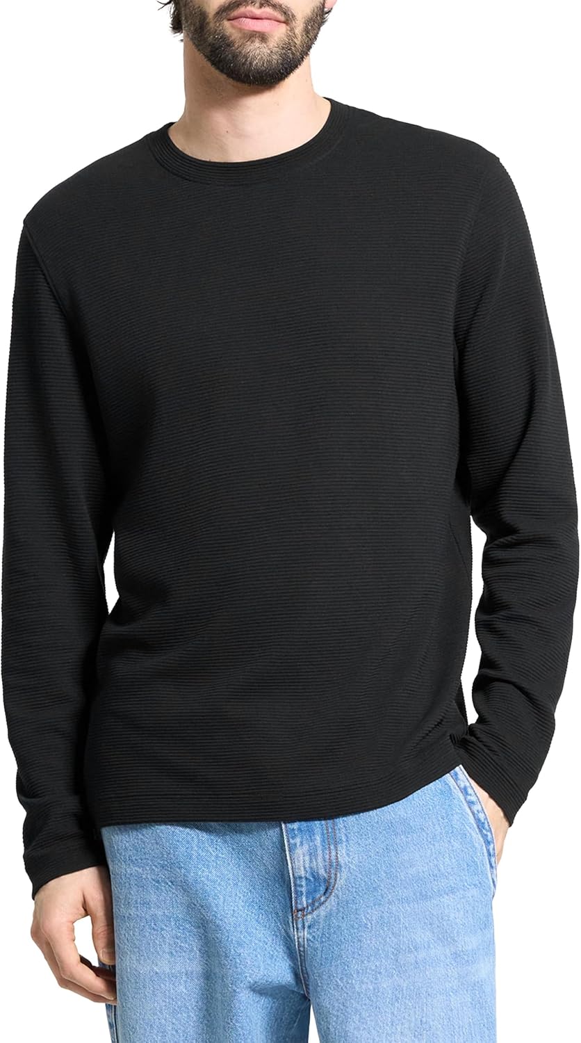 Theory Men's Delroy Tee Long Sleeve in Studio Jacquard