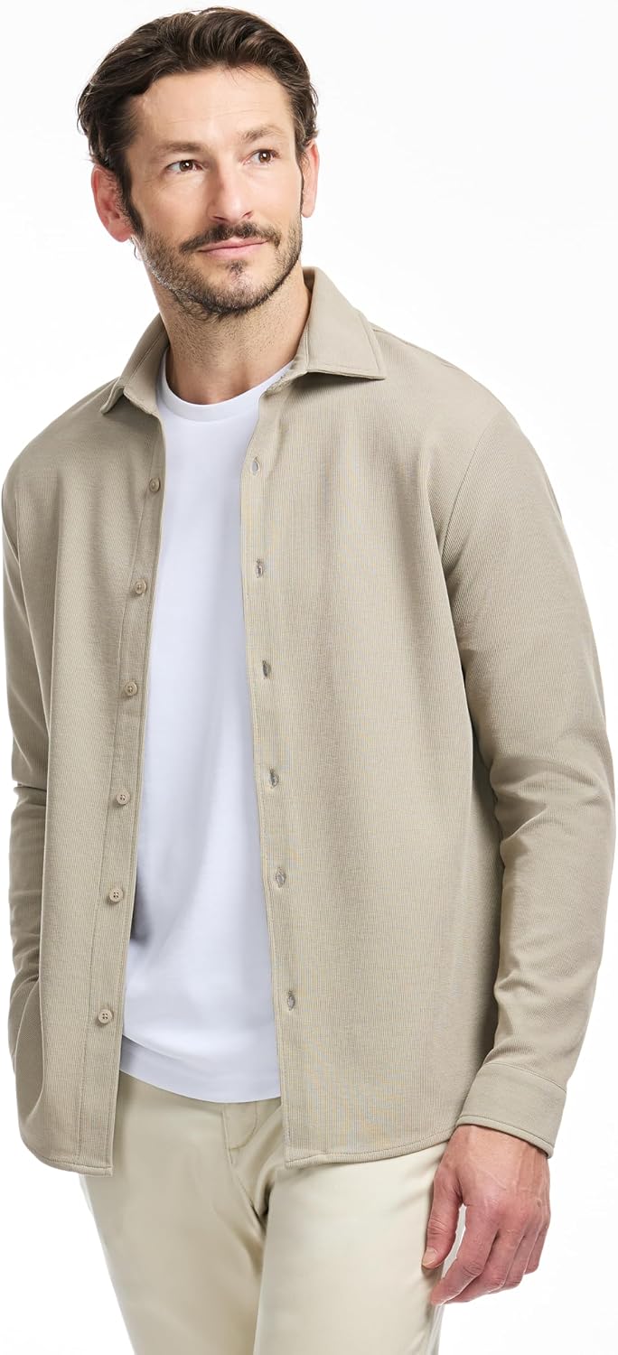 SAKS Fifth Avenue Men's Long Sleeve Textured Pique Button Down