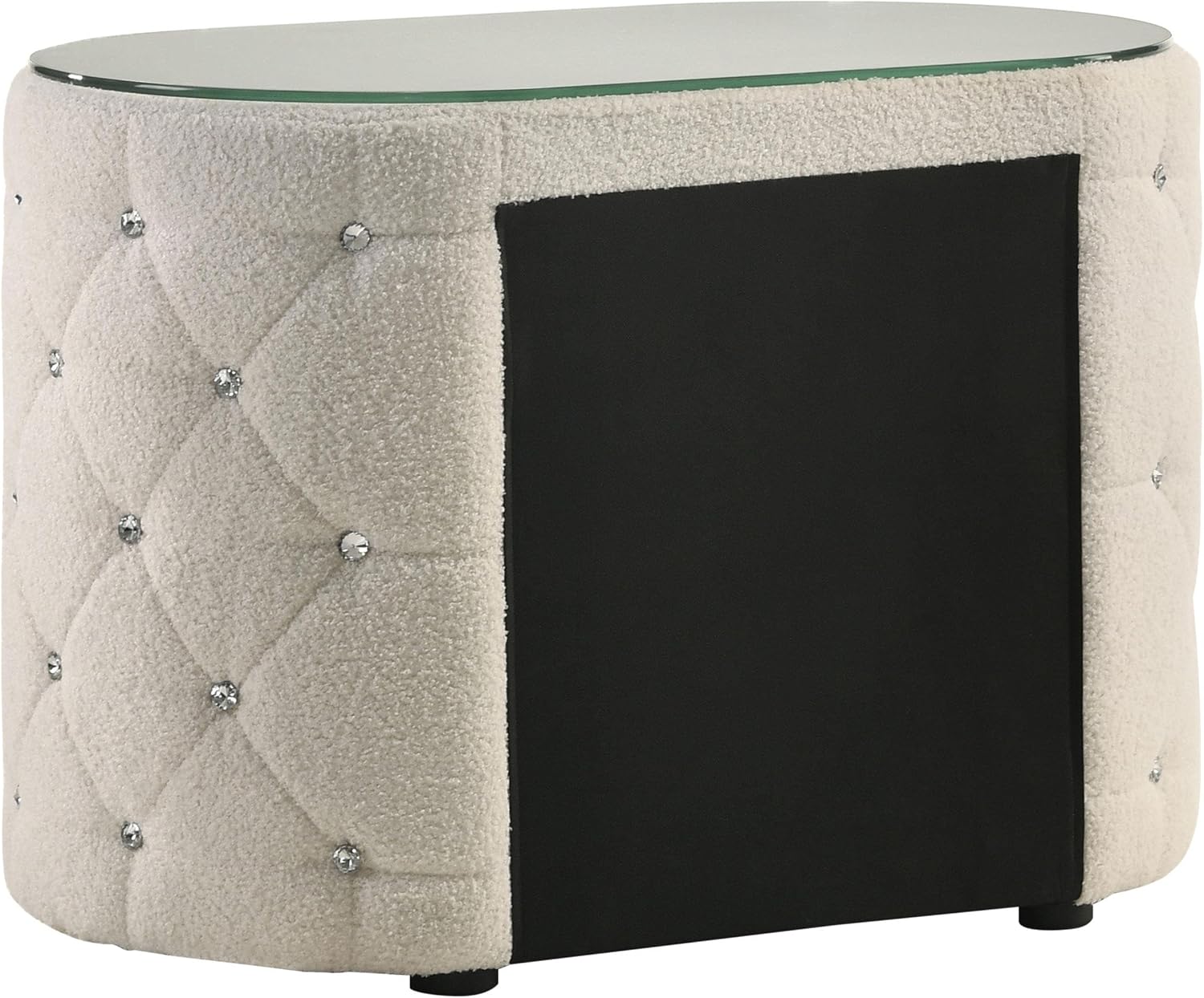Coaster Home Furnishings - Sonya - Wood - 5-Piece Bedroom Set with Round Bed, Scroll-Back Headboard, USB Ports and Modern Classic Style - Bedroom - Queen Size - Ivory - 360111Q-S5
