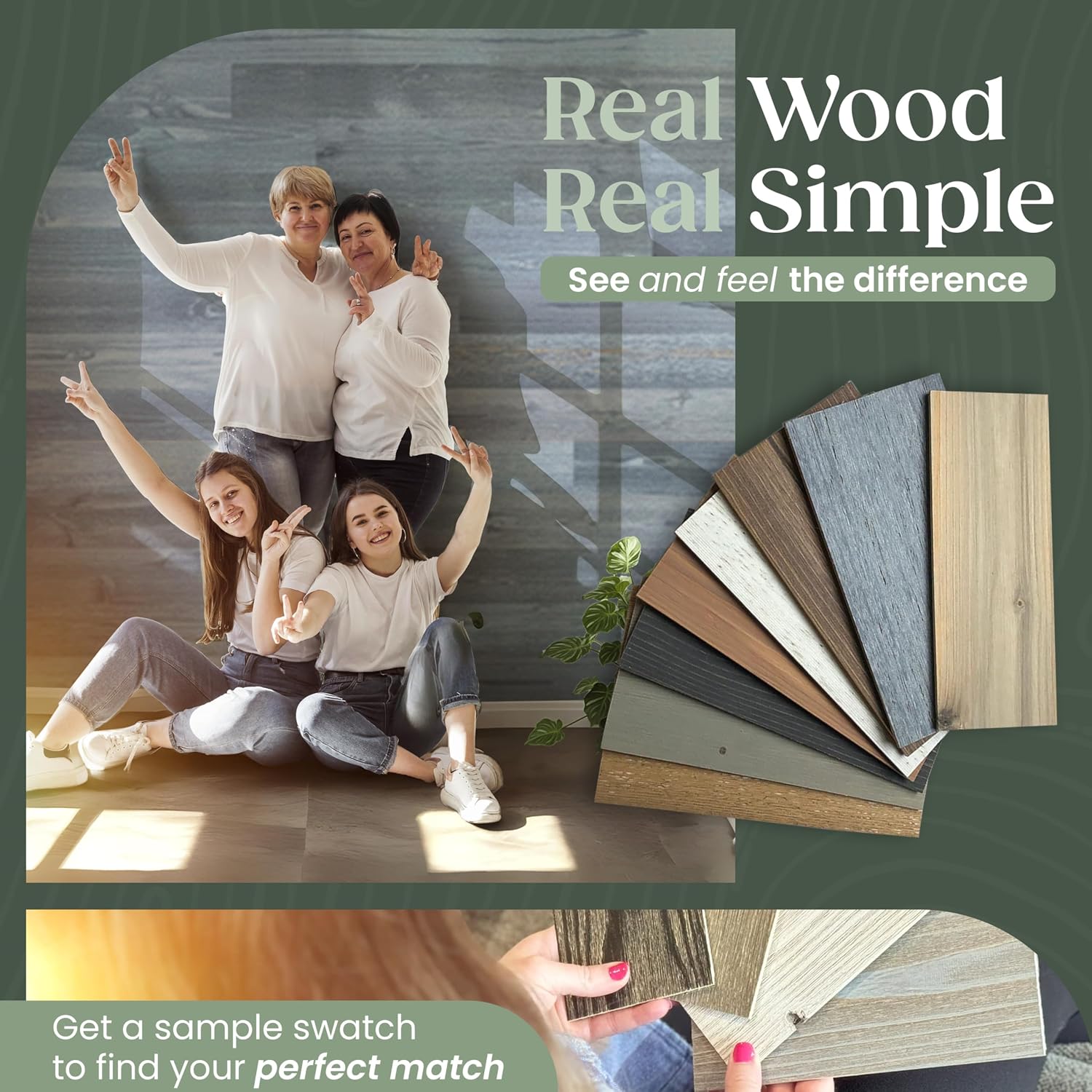 TIMBERCHiC 100% Reclaimed Wood Wall Planks - Made in USA - Peel-and-Stick Panels for Interior Decor - DIY Accent Wall Panels, Fog Lake (3' x 10 Sq Ft)