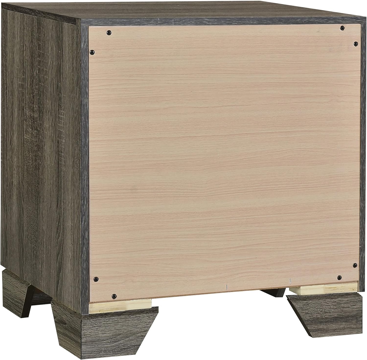 Coaster Home Furnishings Wright Transitional 4-Piece Bedroom Set Fabric Upholstered Queen Size Panel Bed Frame 52-inch Headboard Brown Oak 223341Q-S4