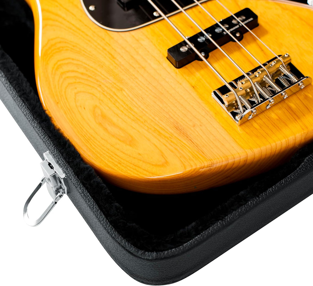Gator Cases Hard-Shell Wood Case for Electric Bass Guitars, Fits Fender Precision/Jazz Bass, & More (GWE-BASS)