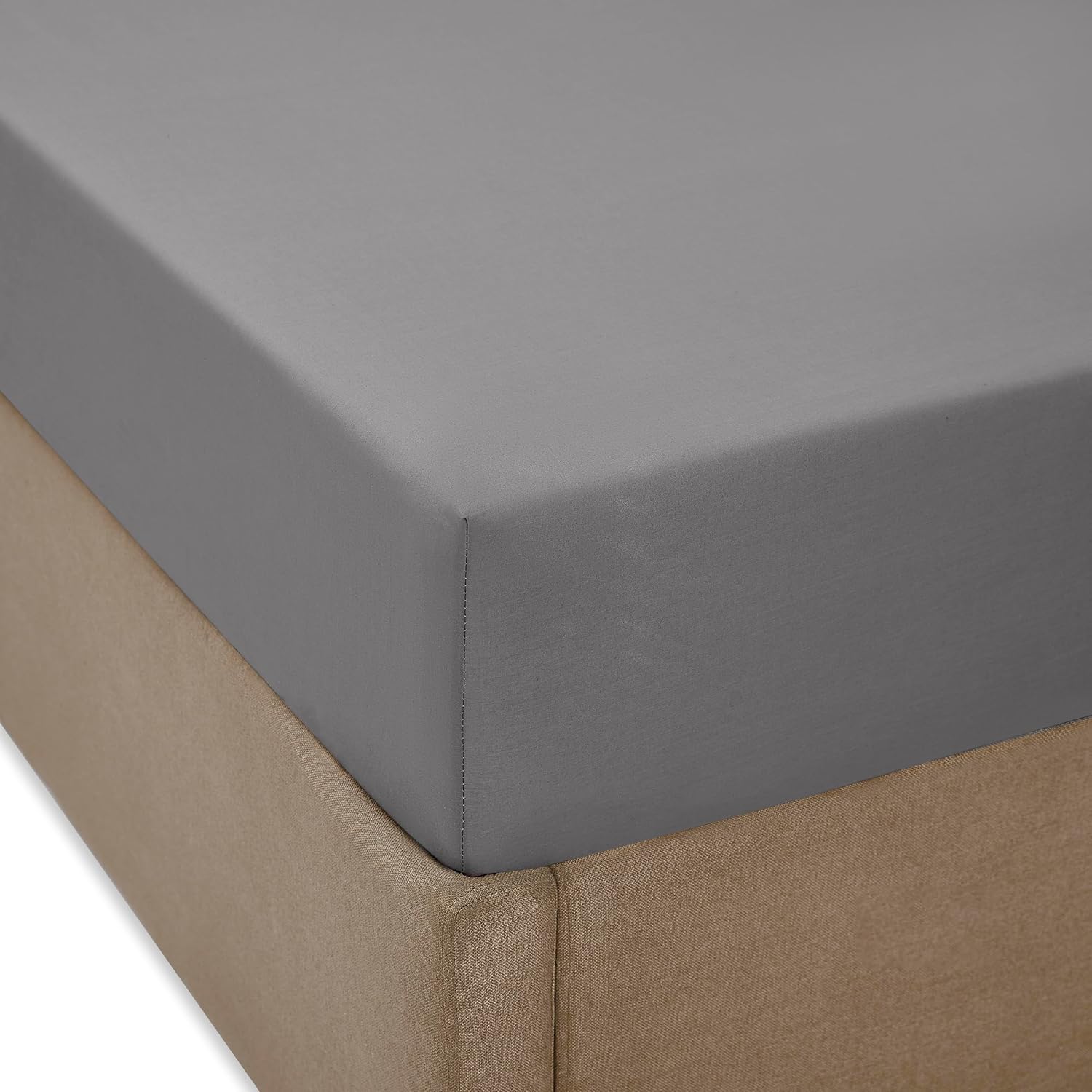 Linen Closet Luxury Cotton Percale Fitted Sheet, Queen, Dark Gray (Pack of 6)
