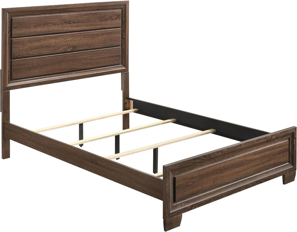 Coaster Home Furnishings Brandon Transitional 5-Piece Bedroom Set Eastern King Size Panel Bed Frame 56-inch Headboard Warm Brown 205321KE-S5