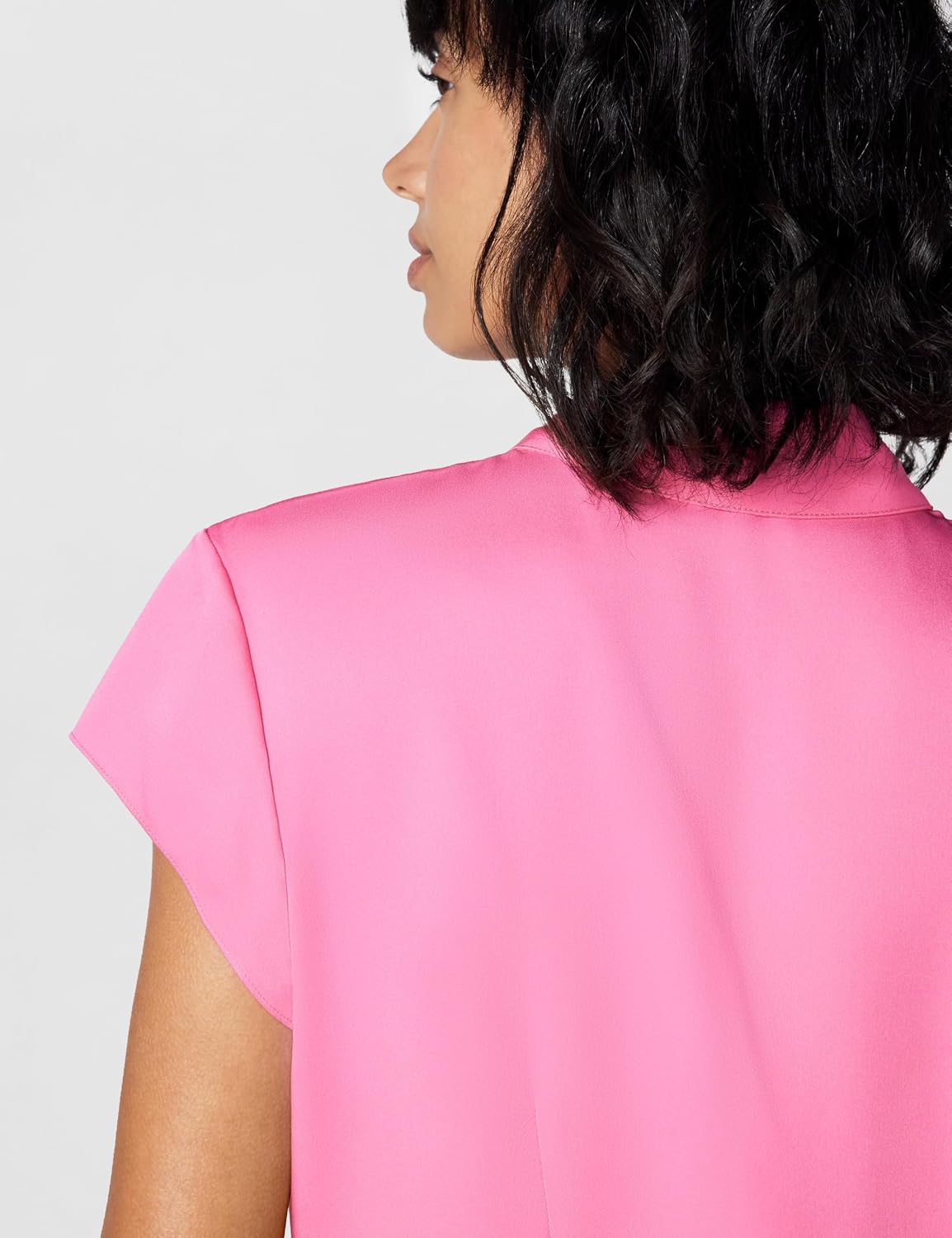 Theory Women's Cap SLV Blouse, Bright Pink, M