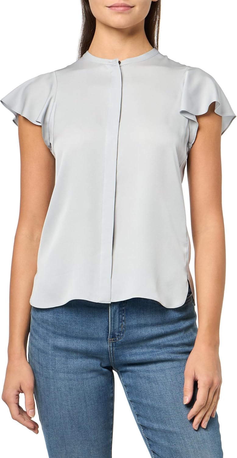 Theory Women's Bd Ruffle SLV Tp
