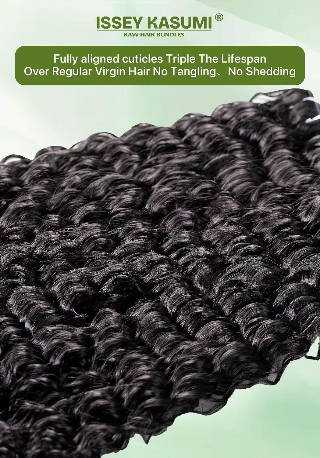 Deep Wave Bundles Human Hair,100 Unprocessed Indian Raw Hair 3 Curly Bundles(14 14 14 Inch),Triple The Lifespan Over Regular Virgin Hair,No Tangle,No Shedding,Keep Soft and Silky After Multiple Washes