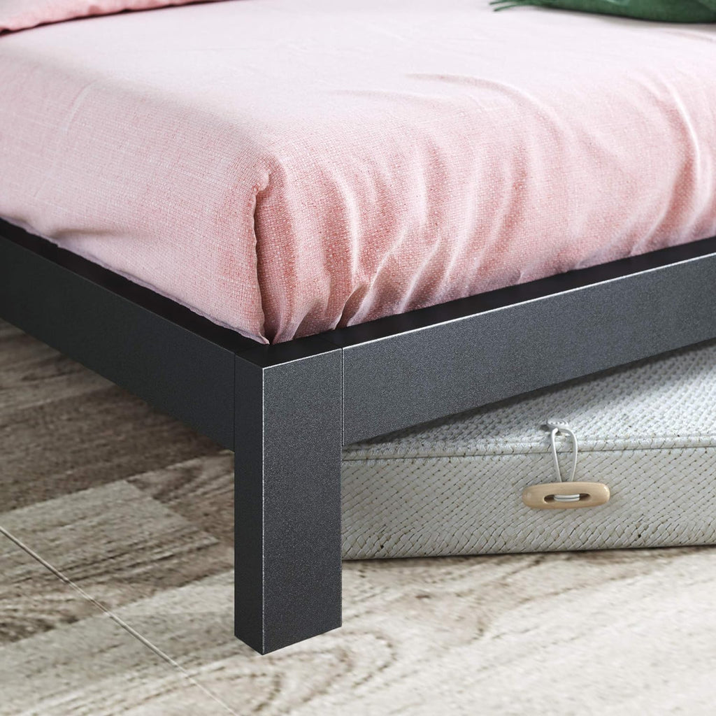 ZINUS Arnav Metal Platform Bed Frame, Wood Slat Support, No Box Spring Needed, Easy Assembly, Black, Full