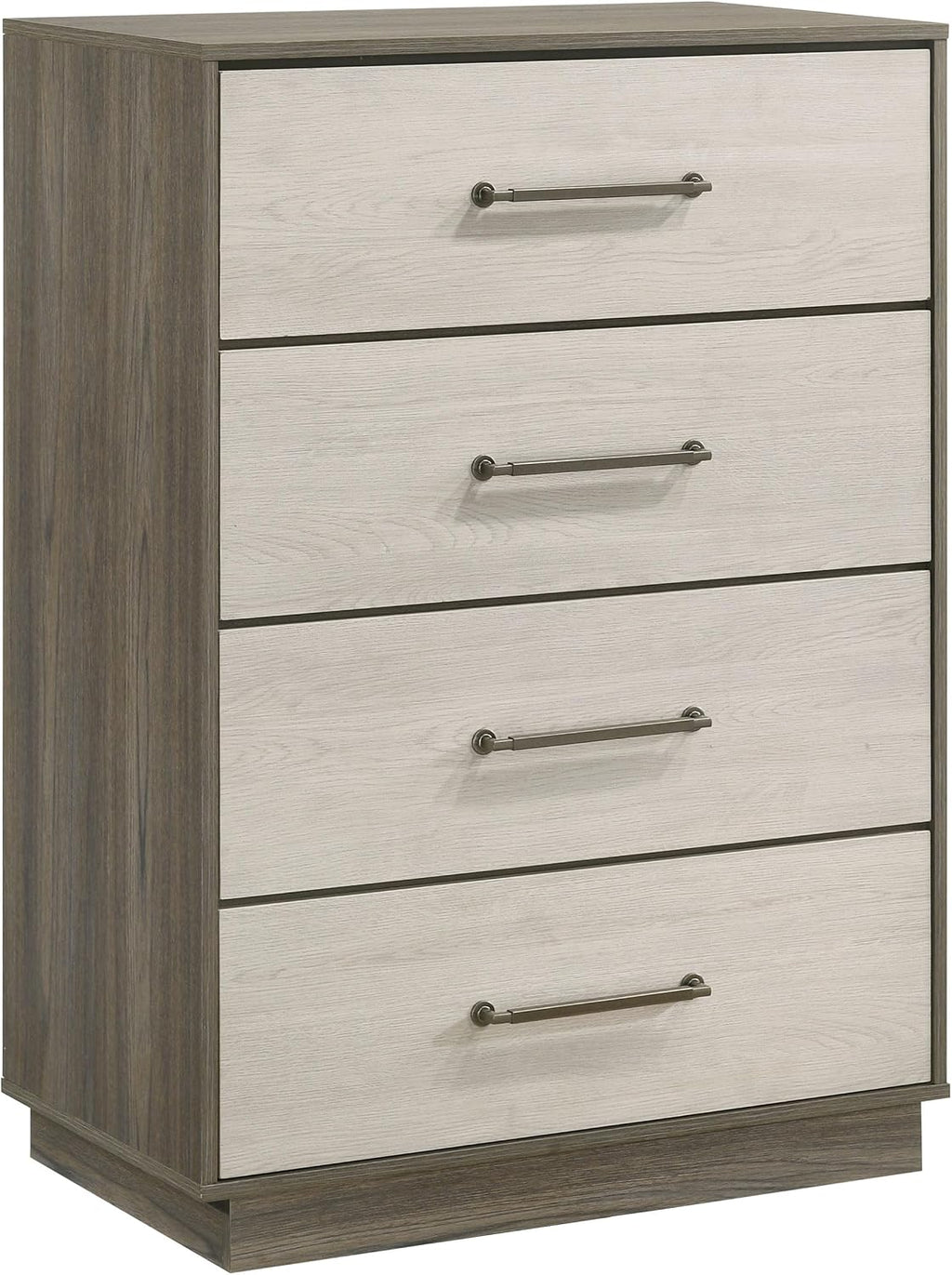 Coaster Home Furnishings Fenwick Contemporary 5-Piece Bedroom Set Queen Size Bookcase Bed Frame 48-inch Headboard Grey Oak/Almond 224981Q-S5