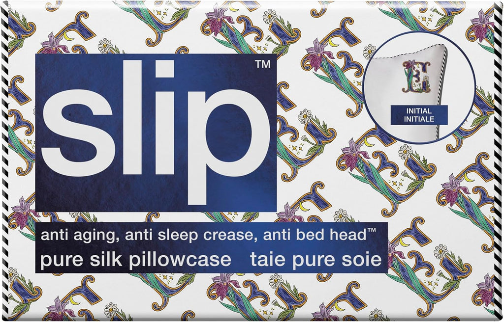 slip The Original Queen Pure Silk Pillow Case - 100% Pure 22 Momme Mulberry Silk - Queen Standard Size - Anti-Aging, Anti-BedHead, Anti-Sleep Crease, Initial Collection: Letter E (20' x 30')