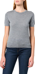 Theory Womens Basic Tee, Light Heather Grey, Small