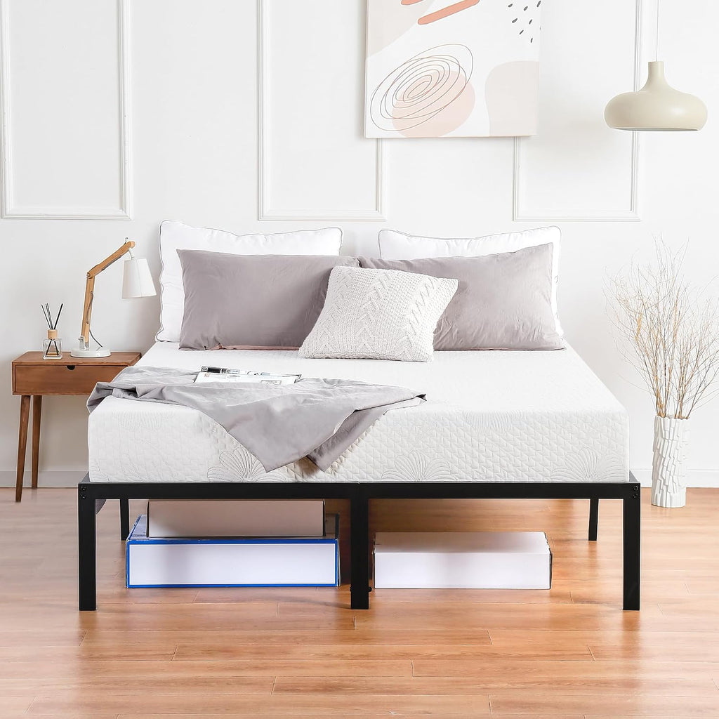 PrimaSleep Queen Mattress, 9 Inch Gel Memory Foam Mattress, Gel Infused for Comfort and Pressure Relief, CertiPUR-US Certified, Bed-in-a-Box, Medium Firm, Queen Size