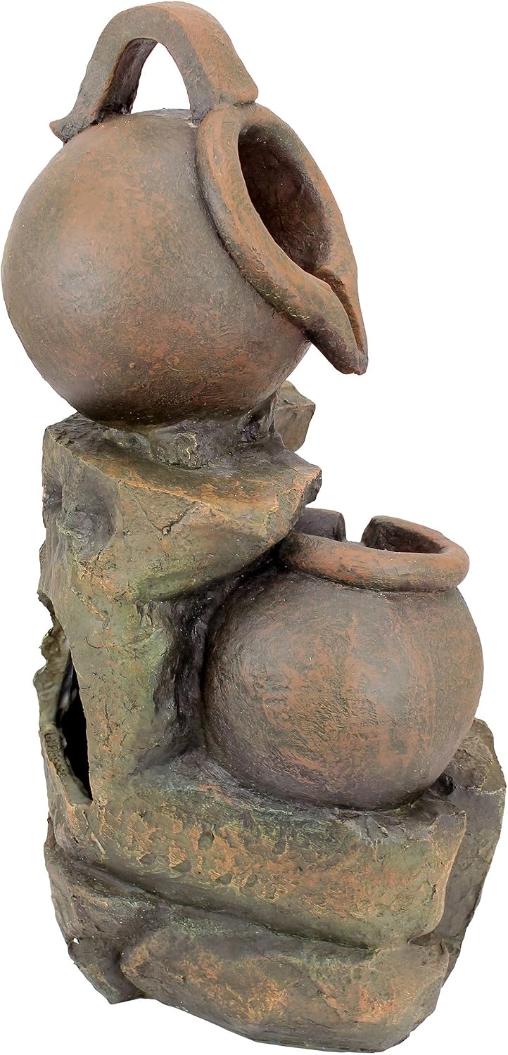 Design Toscano LaTaverna Cascading Urns Illuminated Garden Fountain