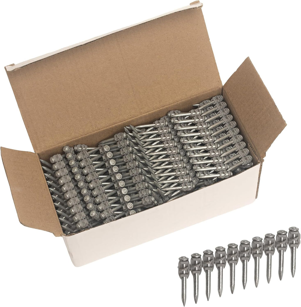 1000x Collated Concrete Nails 5/8''-16mm,3/4''-19mm,7/8''-22mm,1''-25mm,1 1/16''-27mm,1 1/4''-32mm,500x 1 1/2''-38mm,or 200x Plastic Cable Trunking Fastener - for Hilti only B4 MX,BX4 (1 1/4'' (32mm))