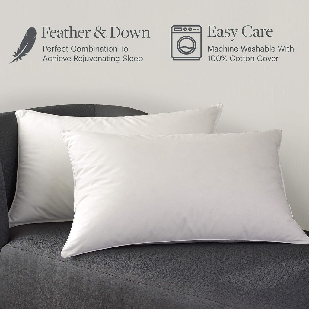 Westin Feather & Down Pillow - Medium to Firm Support Feather and Down Pillow - King (20' x 36')