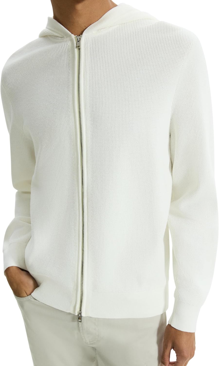 Theory Men's Mhylo Full Zip Hood in Breach