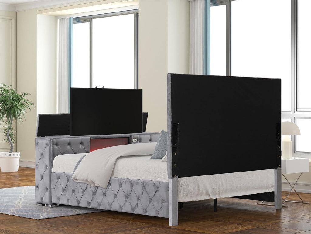 Encore 5PC King Bedroom Set Including Manufactured Wood & Fireplace in Gray