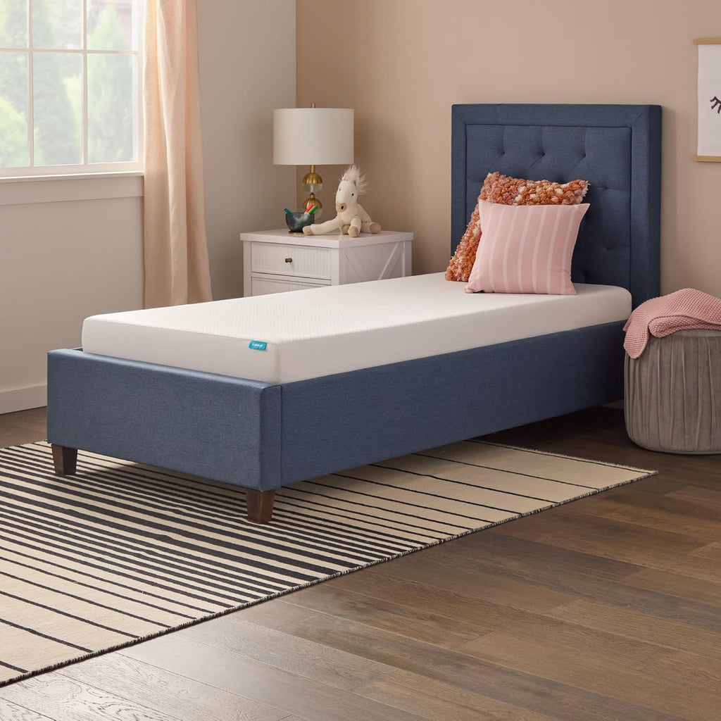 Linenspa 5 Inch Gel Infused Memory Foam Mattress - Twin XL Size - Firm - Low Profile Bed - Mattress in a Box - Youth or Kids Bed, Guest Bedroom - Pressure Relieving and Breathable - CertiPur Certified