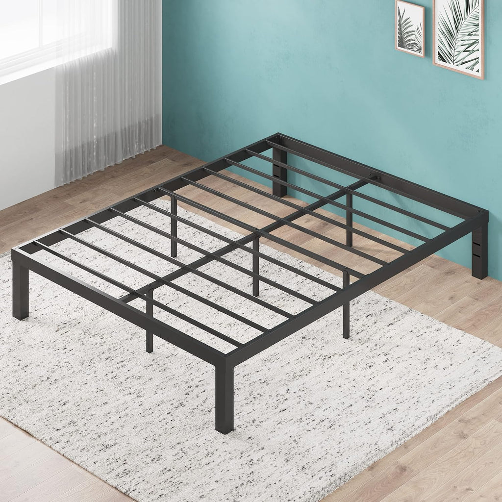 Zinus Luis 14 Inch QuickLock Metal Platform Bed Frame, Mattress Foundation with Steel Slat Support, No Box Spring Needed, Easy Assembly, King