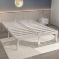 ITIMIDI 12 Inch White Queen Bed Frame, Metal Platform Bed Frame No Box Spring Needed, Heavy Duty Queen Size Bed Frame, Round Corner Legs, Easy Assembly, Under Bed Storage