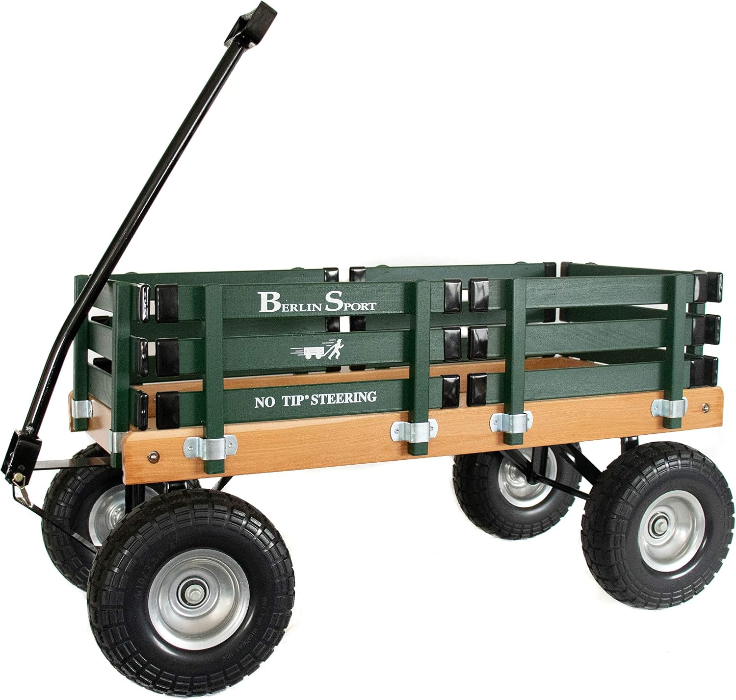 Berlin Flyer Sport Wagon - Model F410 - Amish Made in Ohio, USA - 10' No-Flat Tires (Hunter Green)