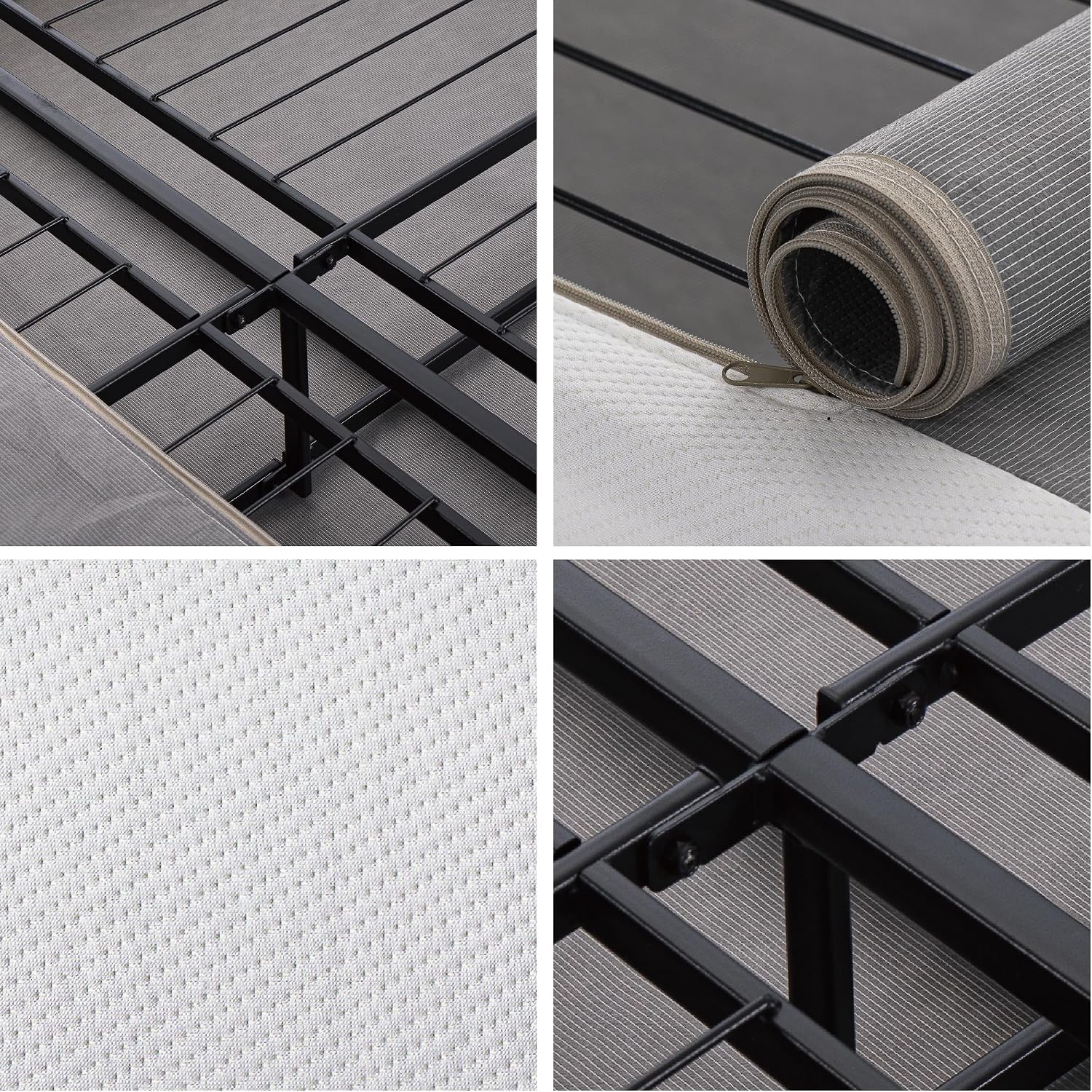 ZINUS 7.5 Inch Box Spring with Cover, No Assembly Mattress Foundation, Sturdy Metal Structure, Full, White