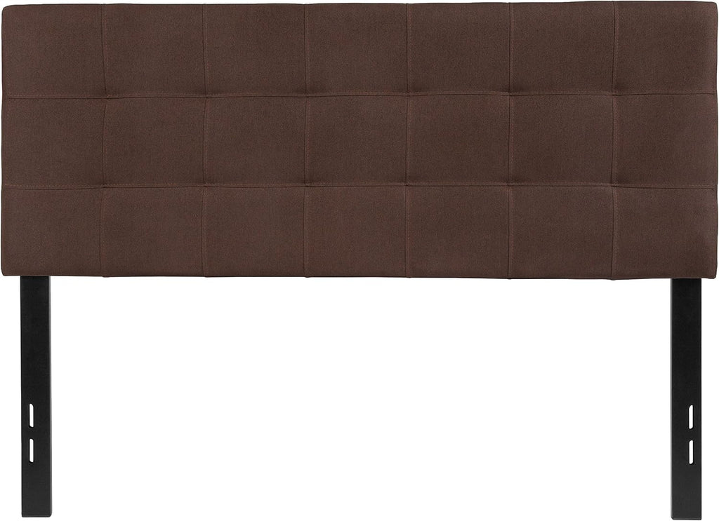 Flash Furniture Bedford Tufted Upholstered Full Size Headboard in Dark Brown Fabric
