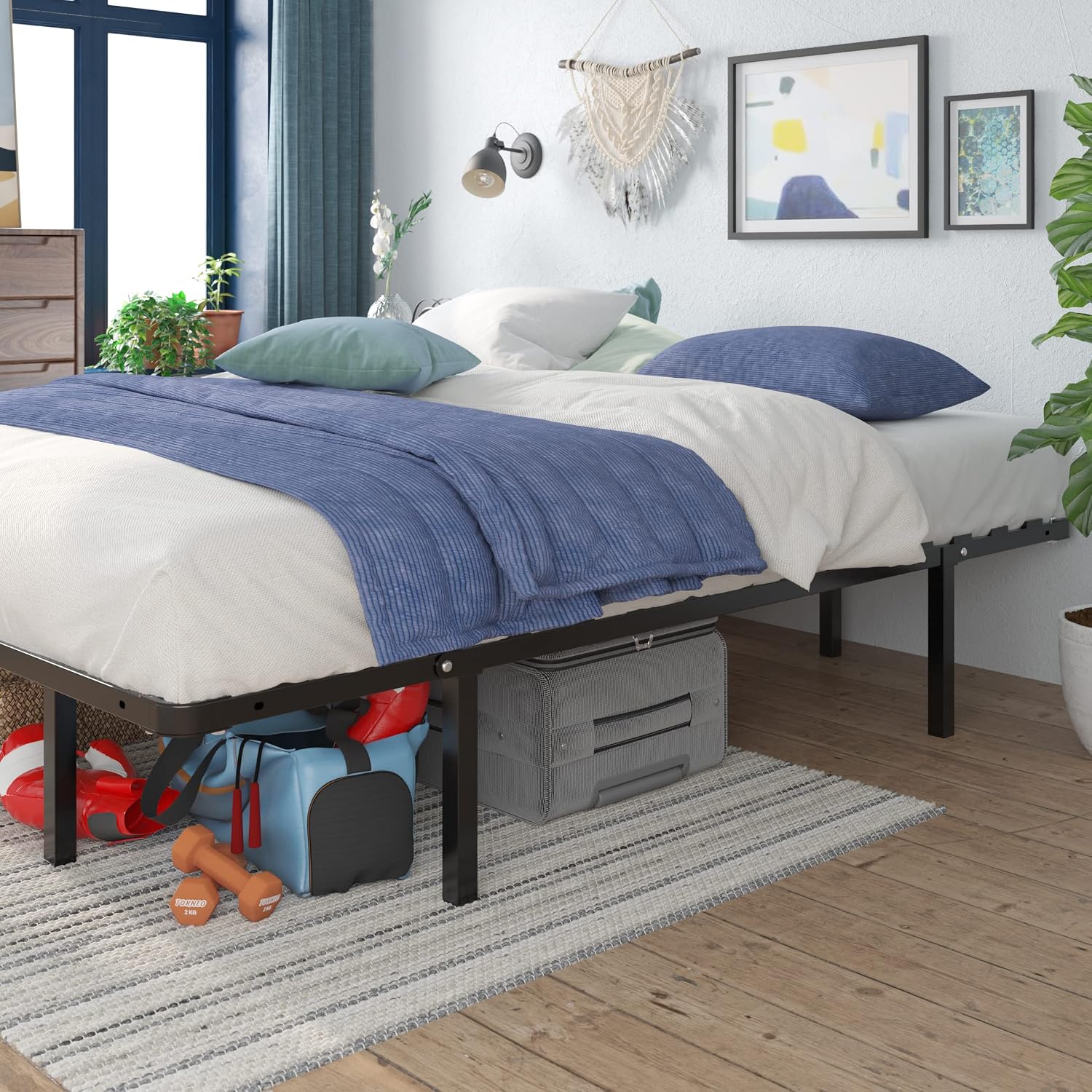 Sleep Master MyEuro Smartbase/Wooden Slats Mattress Foundation, Queen