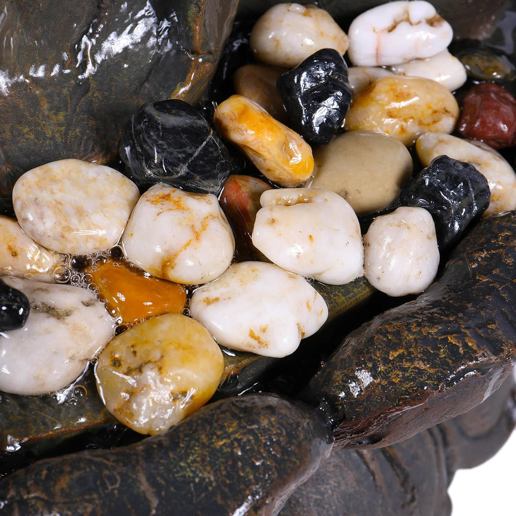 Alpine Corporation GEM122 Outdoor Floor Meditating Soothing Buddha Statue Waterfall Fountain for Garden, 33', Bronze