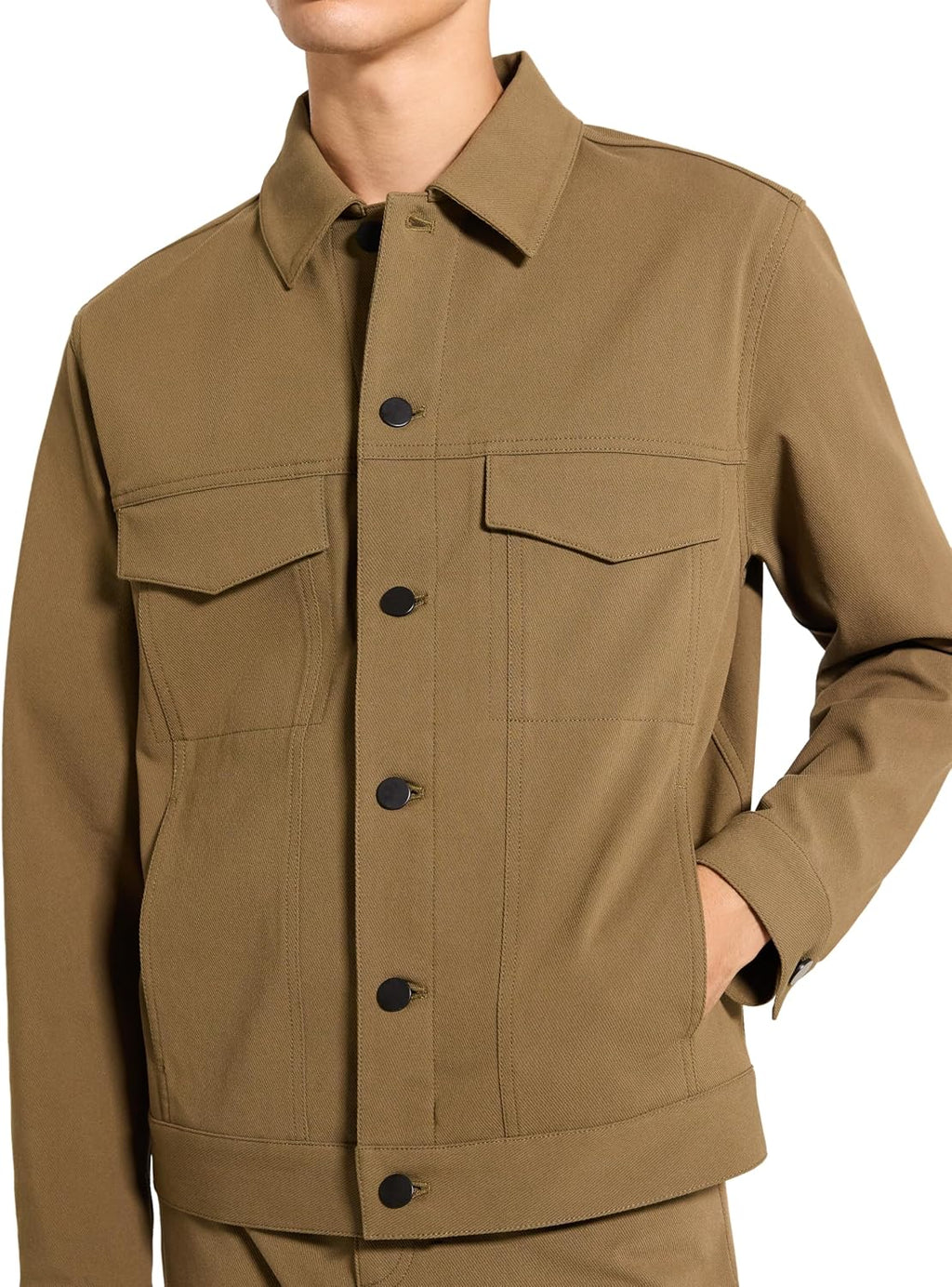 Theory Men's River Jacket in Neoteric Twill, Duffle, M