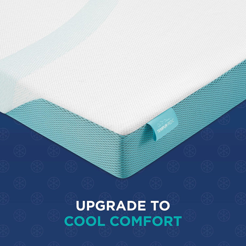 Tempur-Pedic TEMPUR-Adapt + Cooling 3-Inch Queen Mattress Topper Medium Luxury Premium Foam, Washable Cover, Medium Cooling Topper,White
