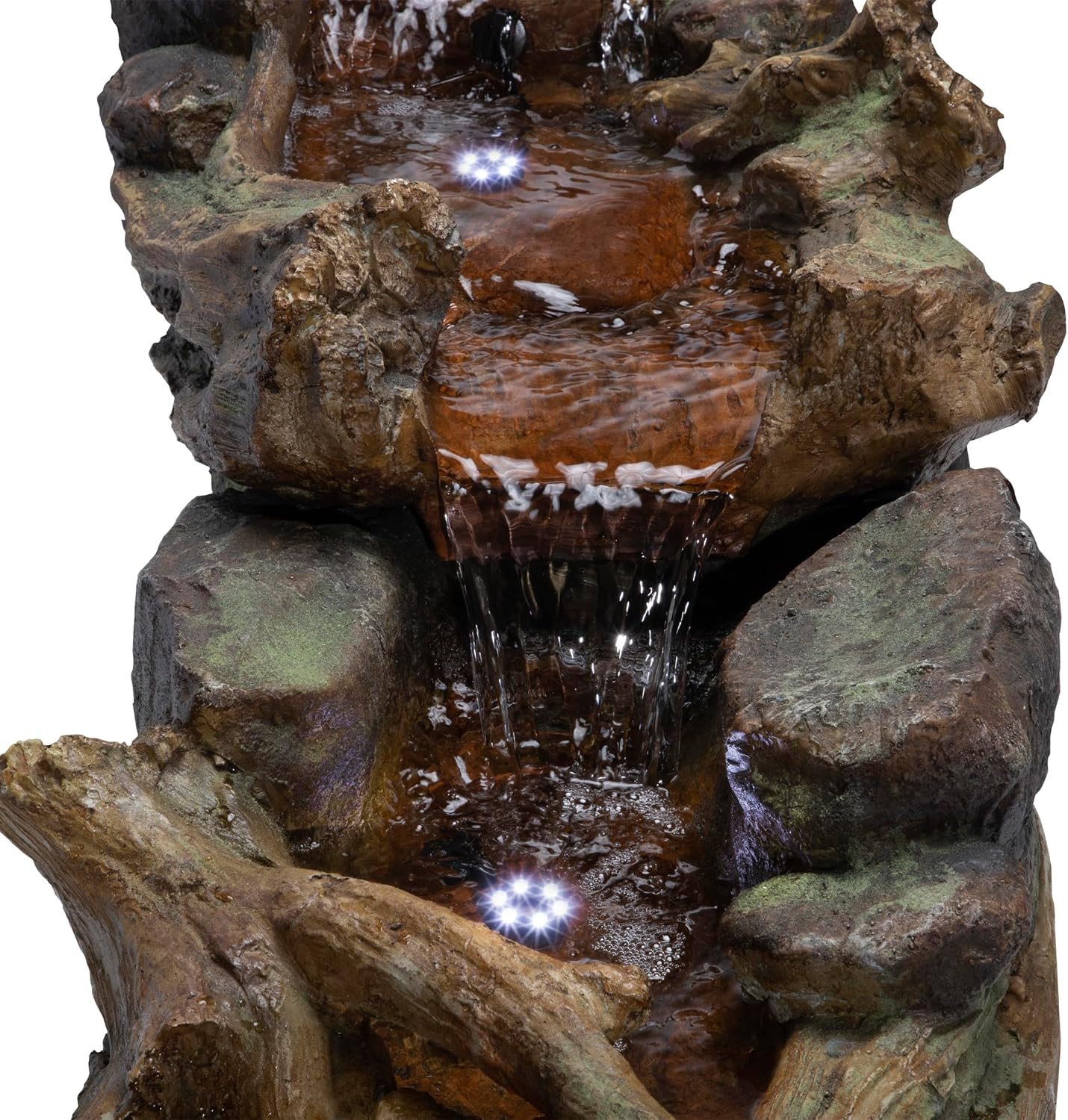 Alpine Corporation 59' Long Indoor/Outdoor River Rapids Fountain with LED Lights